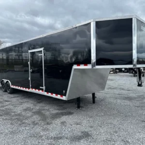Car Mate 8.5x38 Enclosed Gooseneck Trailer Aluminum Wheels