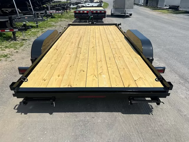 Premier 7x16 Open Wood Deck Car Trailer