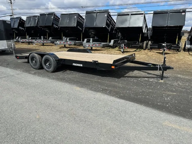 Premier 7x18 Wood Deck 10k Open Car Trailer - Image 3