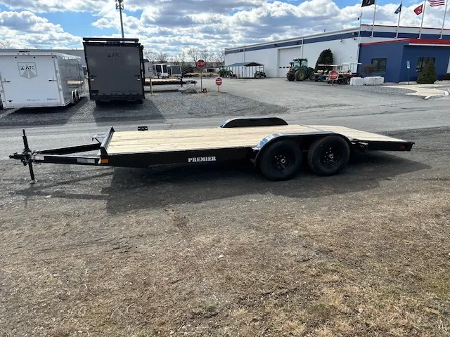 Premier 7x18 Wood Deck 10k Open Car Trailer - Image 2